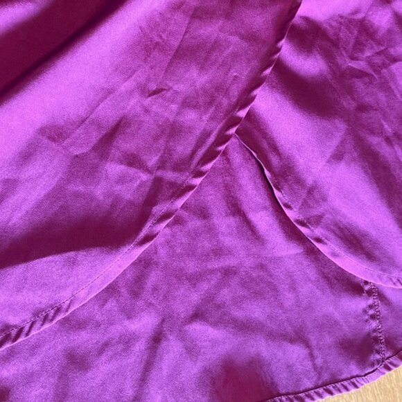 American Eagle Medium Top Purple Blouse Long Sleeve Shirt Minimalist AE Coquette - Picture 8 of 10